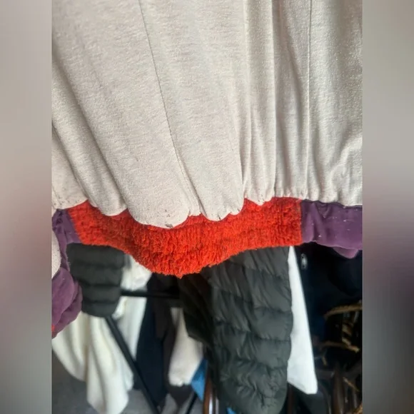 Free People Rivington fleece zip up size Small red with black purple vintage - Picture 15 of 16
